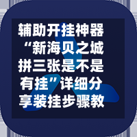 辅助开挂神器“新海贝之城拼三张是不是有挂”详细分享装挂步骤教程