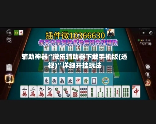 辅助神器“微乐辅助器下载手机版(透视)”详细开挂玩法