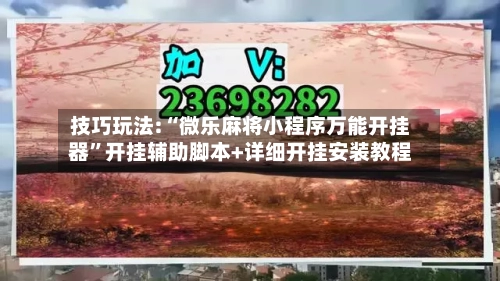 技巧玩法:“微乐麻将小程序万能开挂器”开挂辅助脚本+详细开挂安装教程-第2张图片