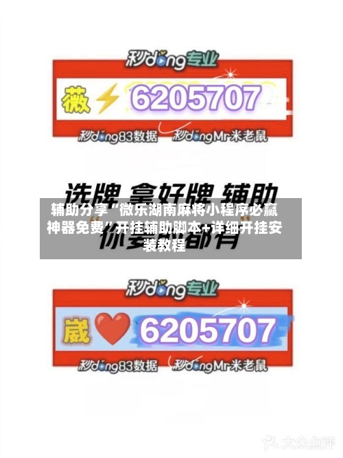 辅助分享“微乐湖南麻将小程序必赢神器免费”开挂辅助脚本+详细开挂安装教程