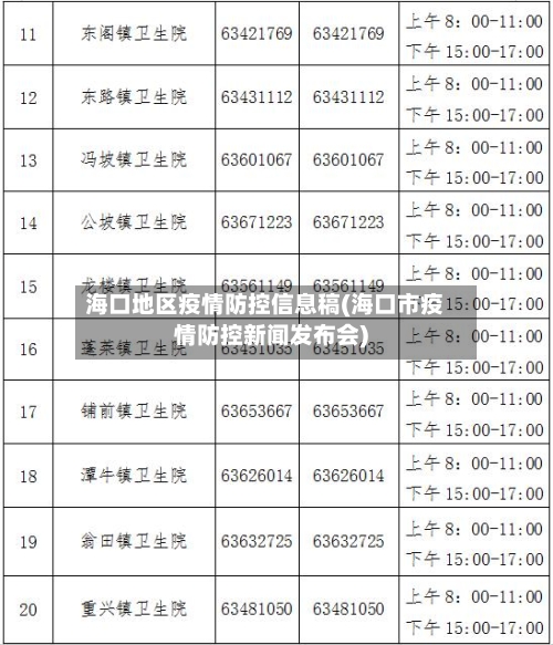 海口地区疫情防控信息稿(海口市疫情防控新闻发布会)-第3张图片