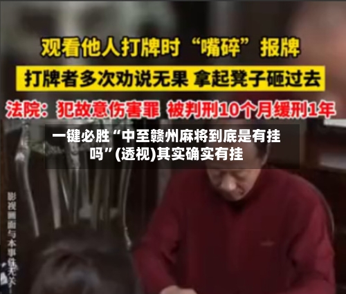 一键必胜“中至赣州麻将到底是有挂吗”(透视)其实确实有挂