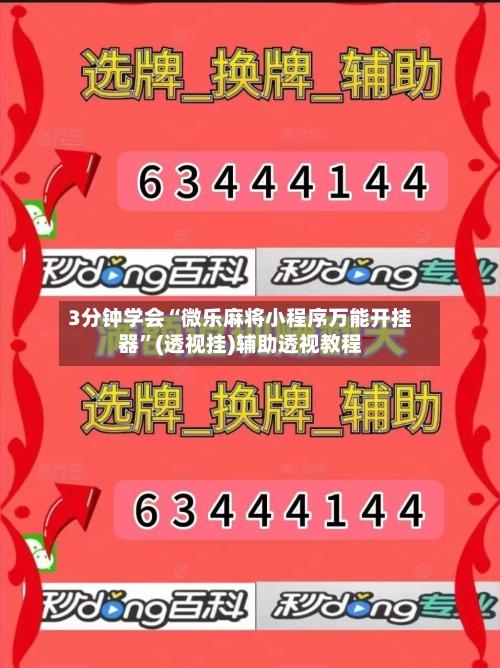 3分钟学会“微乐麻将小程序万能开挂器”(透视挂)辅助透视教程-第2张图片
