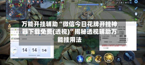 万能开挂辅助“微信今日花牌开挂神器下载免费(透视)	”揭秘透视辅助万能挂用法-第2张图片