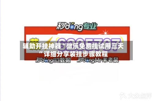 辅助开挂神器“微乐免费挂试用三天”详细分享装挂步骤教程-第3张图片