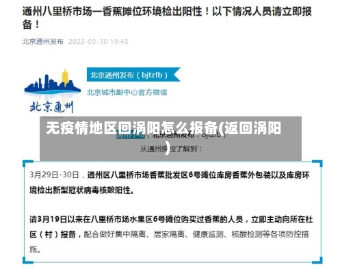 无疫情地区回涡阳怎么报备(返回涡阳)-第2张图片