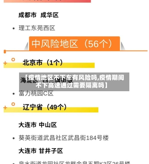 【疫情地区不下车有风险吗,疫情期间不下高速通过需要隔离吗】