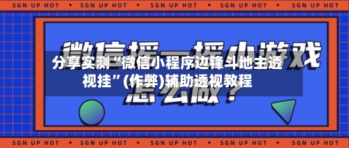 分享实测“微信小程序边锋斗地主透视挂”(作弊)辅助透视教程-第3张图片