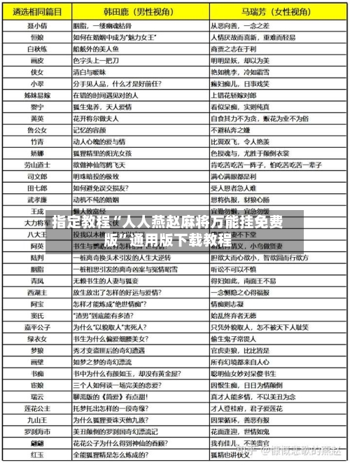 指定教程“人人燕赵麻将万能挂免费版”通用版下载教程-第2张图片