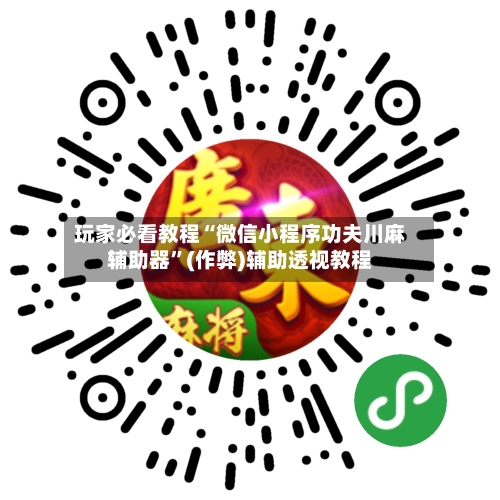 玩家必看教程“微信小程序功夫川麻辅助器”(作弊)辅助透视教程-第2张图片