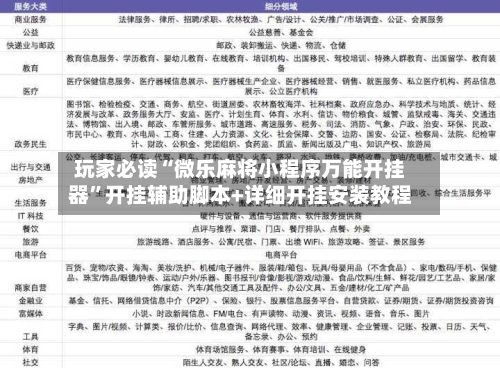 玩家必读“微乐麻将小程序万能开挂器”开挂辅助脚本+详细开挂安装教程-第3张图片