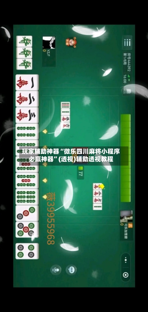 玩家辅助神器“微乐四川麻将小程序必赢神器”(透视)辅助透视教程