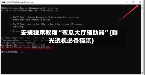安装程序教程“蜜瓜大厅辅助器”(曝光透视必备猫腻)