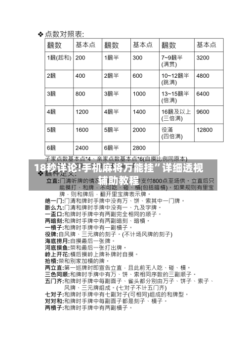18秒详论!手机麻将万能挂”详细透视辅助教程-第3张图片