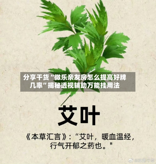 分享干货“微乐亲友房怎么提高好牌几率”揭秘透视辅助万能挂用法