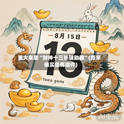 重大来袭“财神十三张辅助器	”(原来确实是有插件)-第2张图片