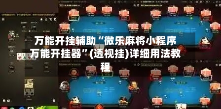 万能开挂辅助“微乐麻将小程序万能开挂器”(透视挂)详细用法教程-第3张图片