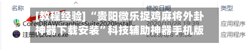 [教程经验] “贵阳微乐捉鸡麻将外卦神器下载安装”科技辅助神器手机版教程-第3张图片
