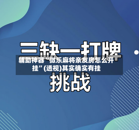辅助神器“微乐麻将亲友房怎么开挂”(透视)其实确实有挂-第2张图片