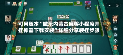 可用版本“微乐内蒙古麻将小程序开挂神器下载安装”详细分享装挂步骤-第1张图片