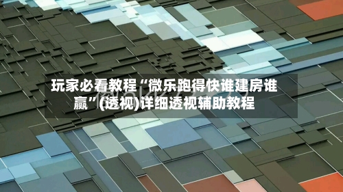 玩家必看教程“微乐跑得快谁建房谁赢”(透视)详细透视辅助教程-第3张图片