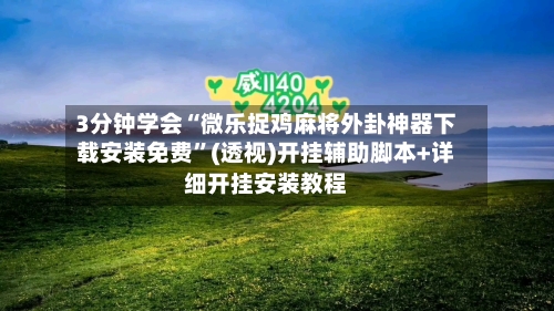 3分钟学会“微乐捉鸡麻将外卦神器下载安装免费”(透视)开挂辅助脚本+详细开挂安装教程-第2张图片
