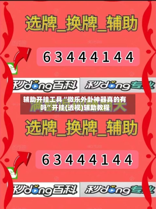 辅助开挂工具“微乐外卦神器真的有吗”开挂(透视)辅助教程
