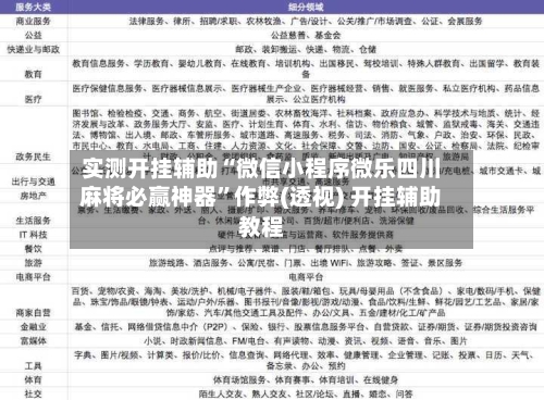 实测开挂辅助“微信小程序微乐四川麻将必赢神器”作弊(透视) 开挂辅助教程-第2张图片