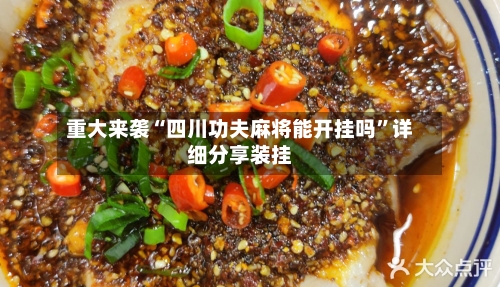 重大来袭“四川功夫麻将能开挂吗”详细分享装挂-第2张图片