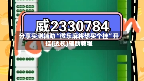 分享实测辅助“微乐麻将想买个挂”开挂(透视)辅助教程