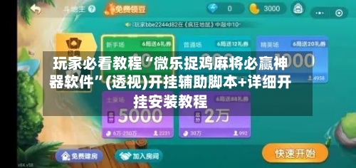 玩家必看教程“微乐捉鸡麻将必赢神器软件”(透视)开挂辅助脚本+详细开挂安装教程-第2张图片