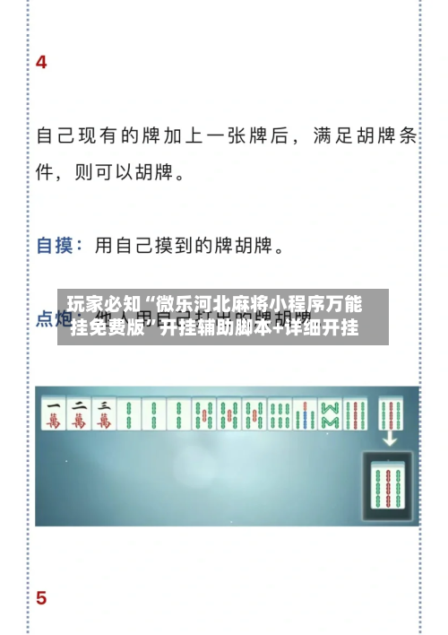 玩家必知“微乐河北麻将小程序万能挂免费版	”开挂辅助脚本+详细开挂-第2张图片