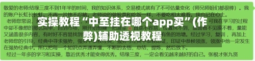 实操教程“中至挂在哪个app买”(作弊)辅助透视教程-第3张图片