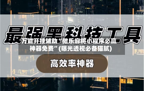 万能开挂辅助“微乐麻将小程序必赢神器免费”(曝光透视必备猫腻)-第2张图片