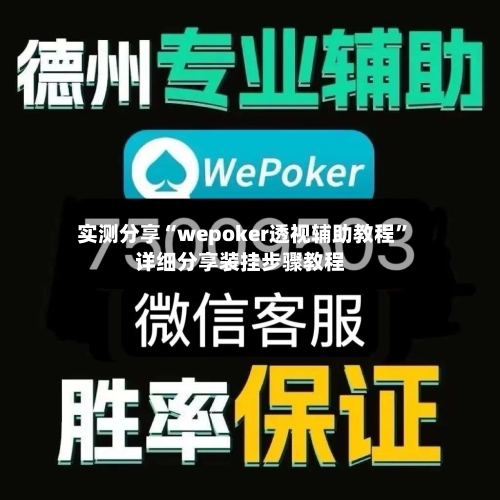实测分享“wepoker透视辅助教程”详细分享装挂步骤教程-第2张图片