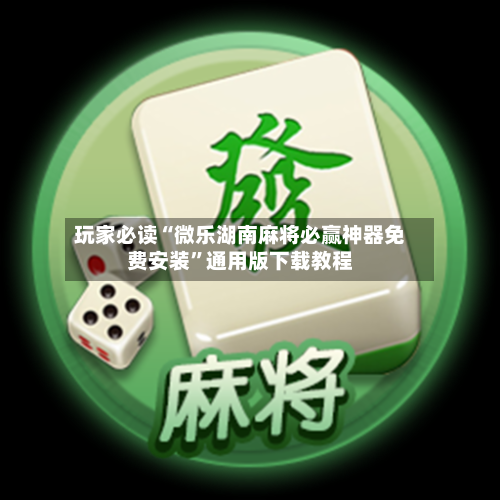 玩家必读“微乐湖南麻将必赢神器免费安装”通用版下载教程-第3张图片