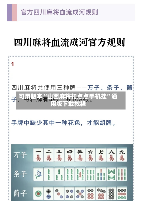 可用版本“山西麻将扣点点手机挂”通用版下载教程