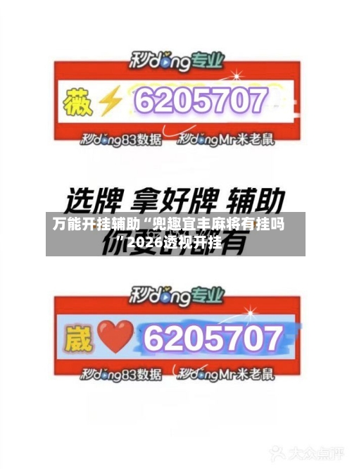 万能开挂辅助“兜趣宜丰麻将有挂吗	”2026透视开挂-第2张图片
