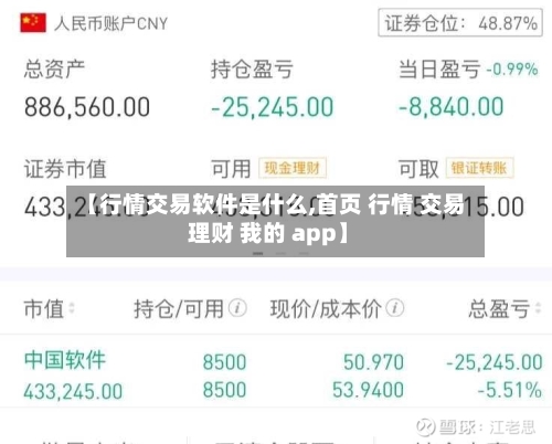 【行情交易软件是什么,首页 行情 交易 理财 我的 app】