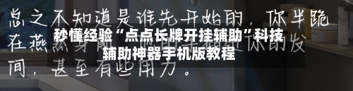 秒懂经验“点点长牌开挂辅助”科技辅助神器手机版教程-第2张图片