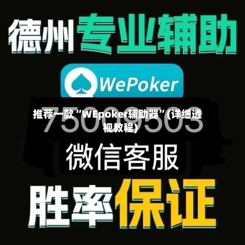 推荐一款“WEpoker辅助器”(详细透视教程)-第2张图片