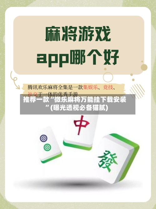 推荐一款“微乐麻将万能挂下载安装	”(曝光透视必备猫腻)-第2张图片