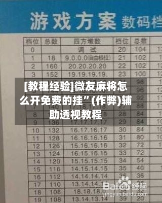 [教程经验]微友麻将怎么开免费的挂”(作弊)辅助透视教程-第3张图片
