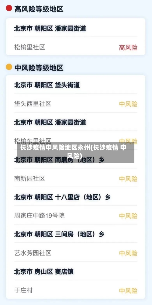 长沙疫情中风险地区永州(长沙疫情 中风险)-第2张图片