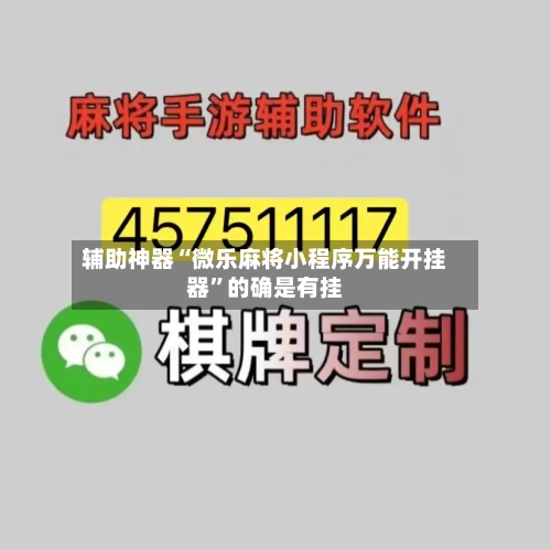 辅助神器“微乐麻将小程序万能开挂器”的确是有挂-第3张图片