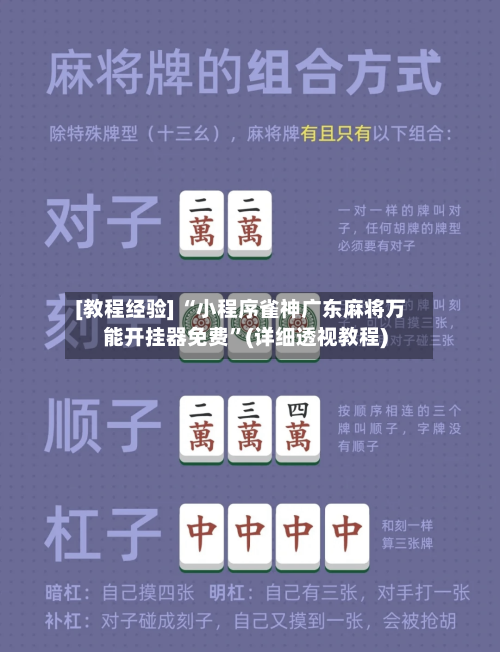 [教程经验] “小程序雀神广东麻将万能开挂器免费”(详细透视教程)-第3张图片