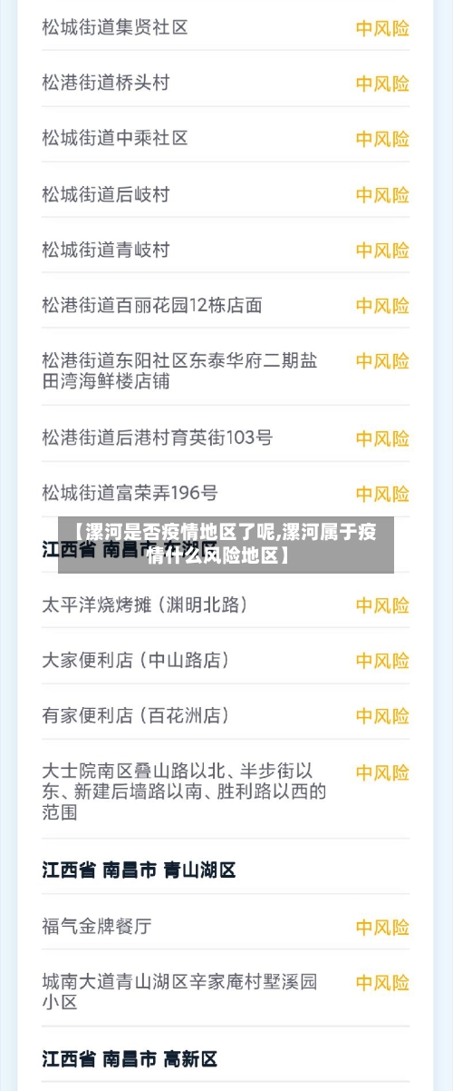 【漯河是否疫情地区了呢,漯河属于疫情什么风险地区】