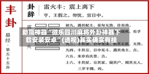 助赢神器“微乐四川麻将外卦神器下载安装安卓	”(透视)其实确实有挂-第3张图片