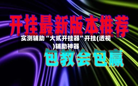 实测辅助“大贰开挂器	”开挂(透视)辅助神器-第1张图片