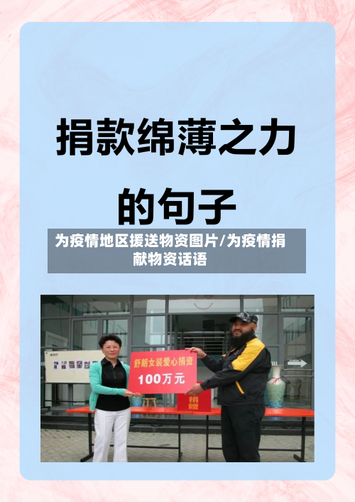 为疫情地区援送物资图片/为疫情捐献物资话语